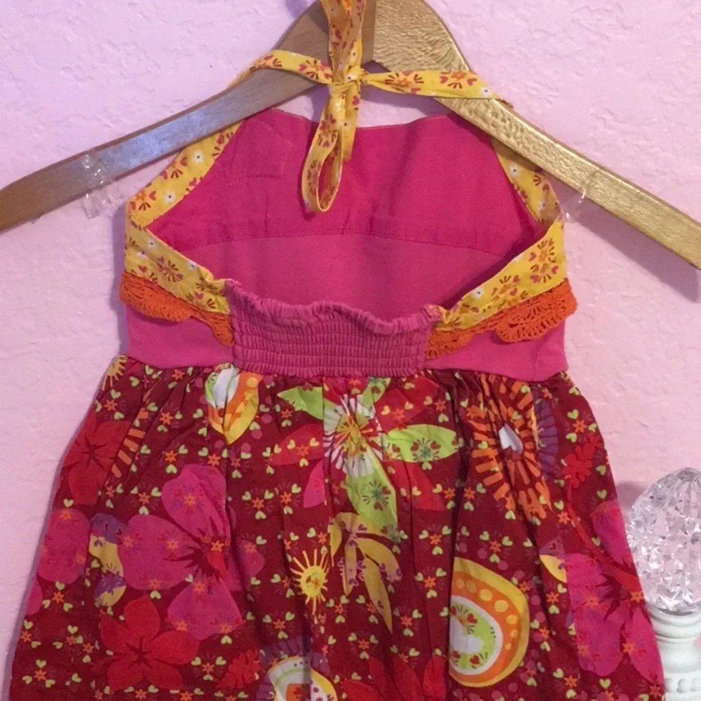 🍇The Children’s PLACE pink and red floral  (6X/7)  dress GUC